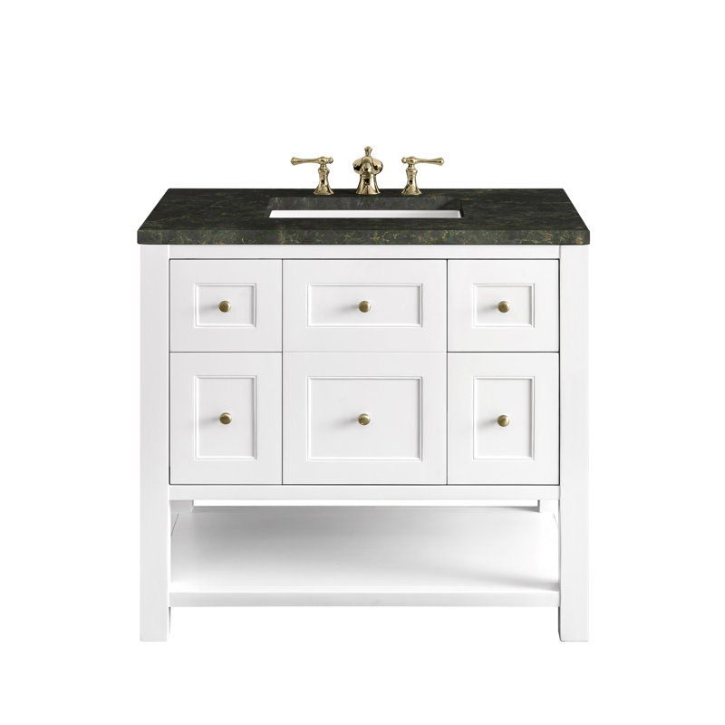 Breckenridge 36'' W Single Vanity, Bright White, 8" Widespread, Phantome Eclos