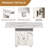  Wood Folding Dining Table with storage rack and cabinet, Removable Entryway Table with 6 Wheels, White Marble Color Kitchen Island, Side Table and Coffee Table Versatile Table Space Saving