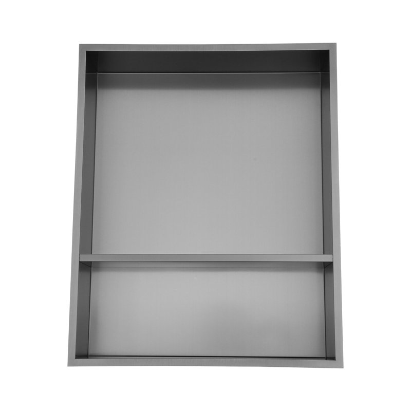 Niche murale en acier inoxydable, Noir mat