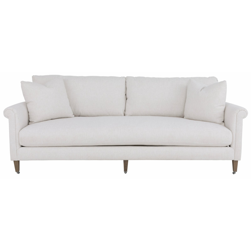 Flynn 95" Sofa, Small Aged Bronze, Almond Buff, 1115 Saddle