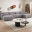 Canapé modulaire en forme de U en forme de nuage, canapé convertible 6 places avec repose-pieds, canapé en velours côtelé surdimensionné, aucun assemblage requis, éponge moelleuse et support à ressorts ensachés pour grand salon-249226751