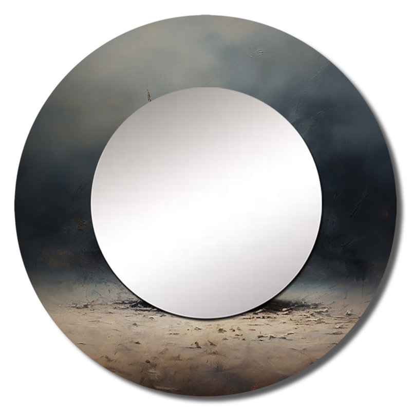 Baseball Subtle Strikeout - miroir mural unique de baseball, miroir rond moderne, impression d'art en métal, 36 po x 36 po