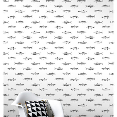 Rouleau de papier peint L 33 pi x l 20,5 po Copeland Fish