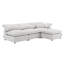 Naveen Ivory Linen 4Pcs Modular Sectional W/Ottoman