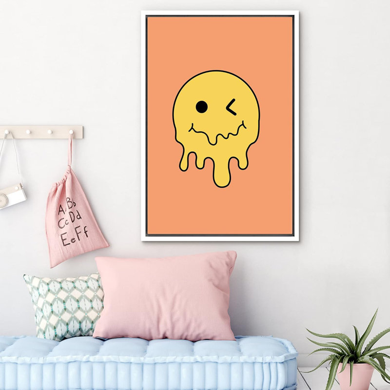 Lumineux animaux BCBG fondant des années 1990 Smiley Face Emoji Kids Pop culture moderne Pop Art, décoration de chambre à coucher