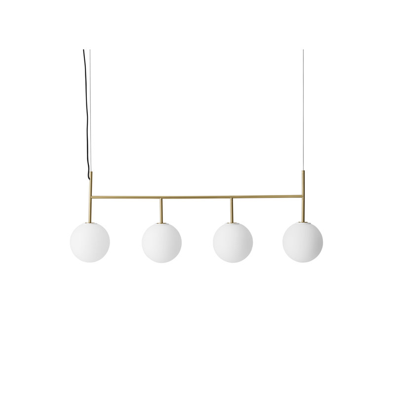 TR Bulb Series 4 - Light Pendant, Matte Opal, Polished Steel