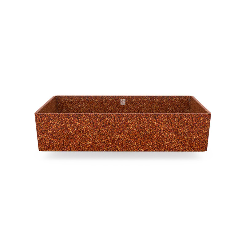 Cube60 23.62'' L Bathroom Sink, Clay