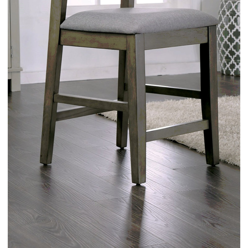 Ensemble de chaises de salle à manger à hauteur de comptoir et siège rembourré en tissu de 2 pièces