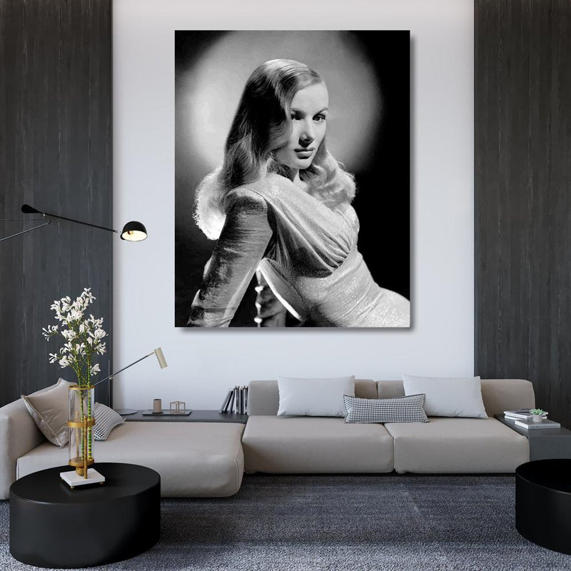 «Latitude Run® Hollywood Photo Gallery Gallery», art sur toile tendue: Veronica Lake (64_488743), H 44 po x l 36 po