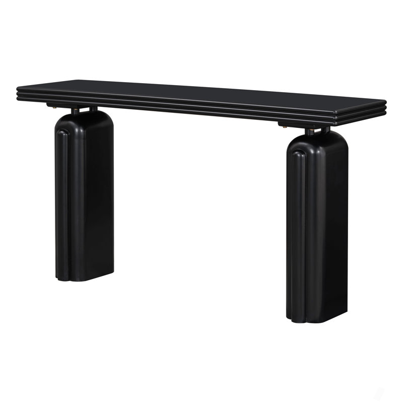 Lowell 60-Inches Long Wood Console Table, Black