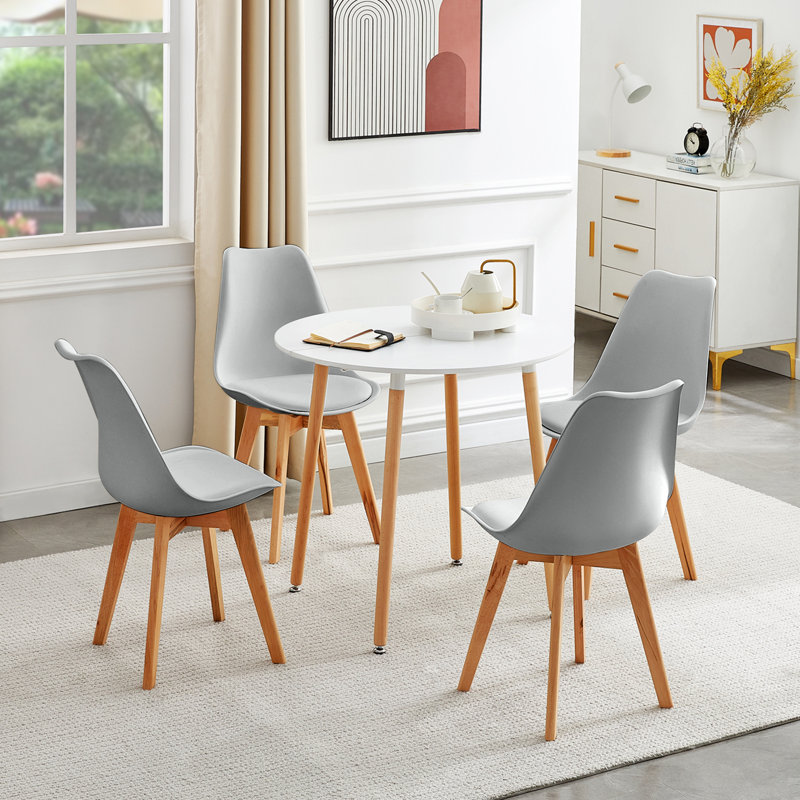 4 - Person Dining Set, White, Grey