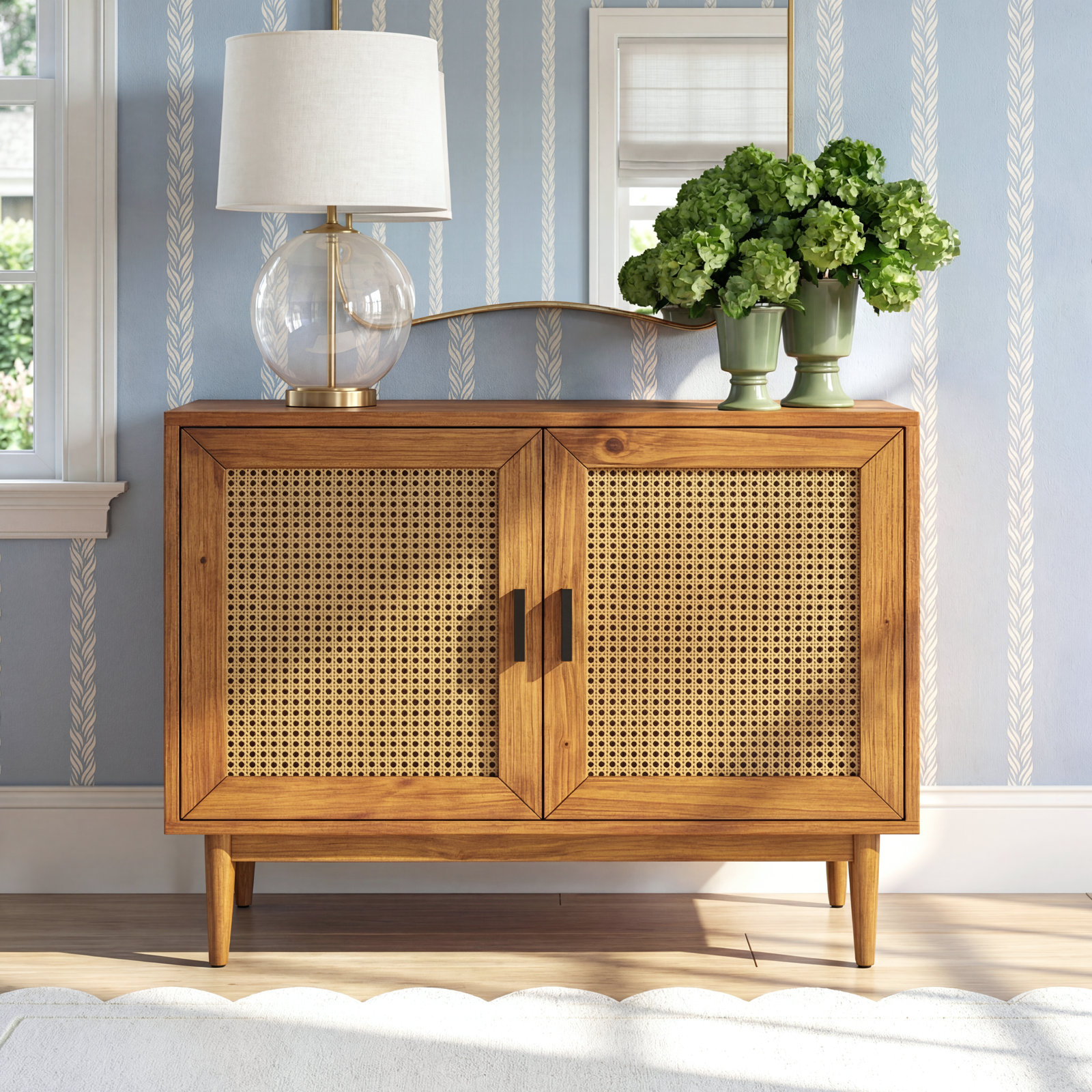 Genie Pine Accent Cabinet, Natural Brown