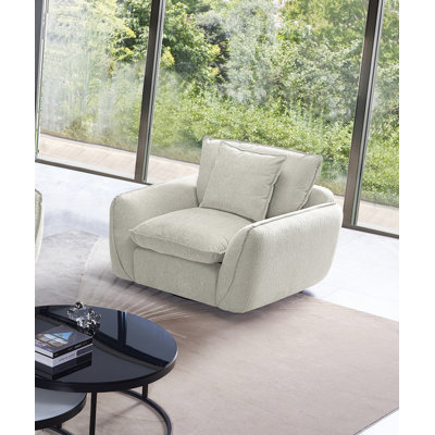 Upholstered Flared Arm Modular Living Room Sofa 2-Piece Set with Down-Filled Deep Seat (Chair + 97.5"W Sofa)