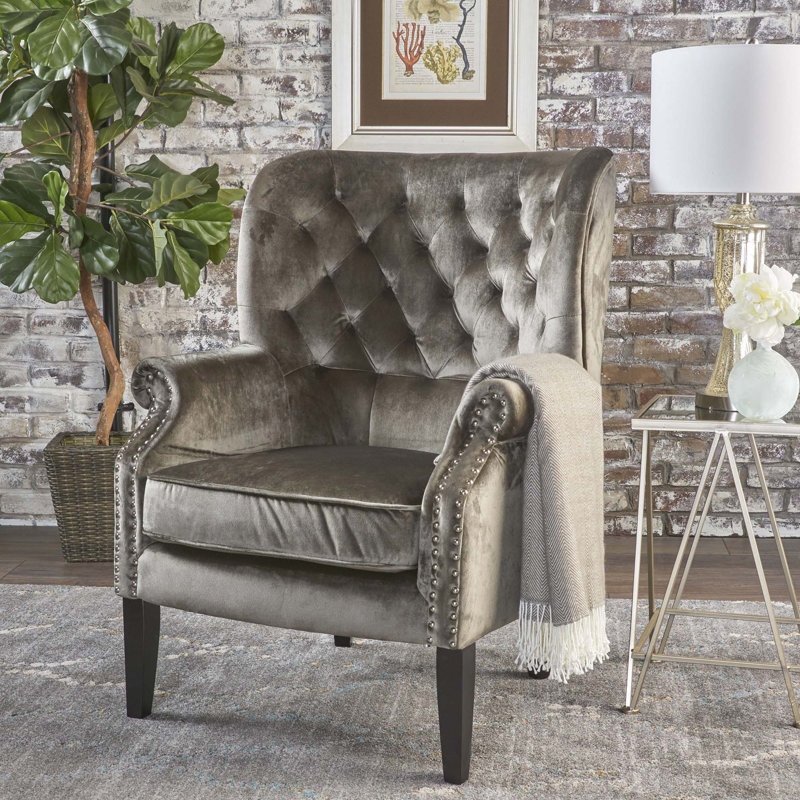 CHAISE DE CLUB MODERNE, Gris