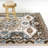 Louise Brown/Beige/Blue Southwestern Traditional Area Rug-1403674564
