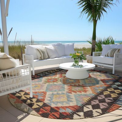 Tapis paprika Xhevrie intérieur / extérieur lavable à la machine