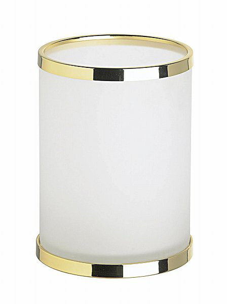 Metal Open Waste Basket - 1.74 Gallons, Gold