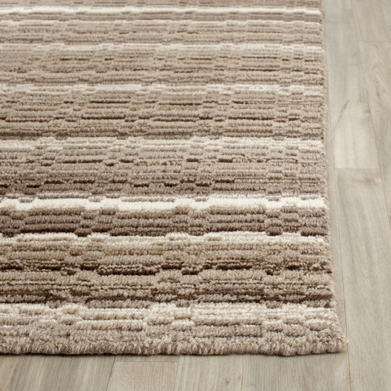 Keith Hand Loomed Wool Striped Rug, Rectangle 4' x 6'