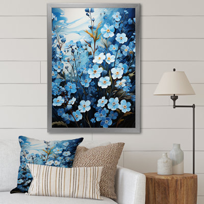 Meadow of Forgetmenots Flowers II - Décoration murale florale et botanique