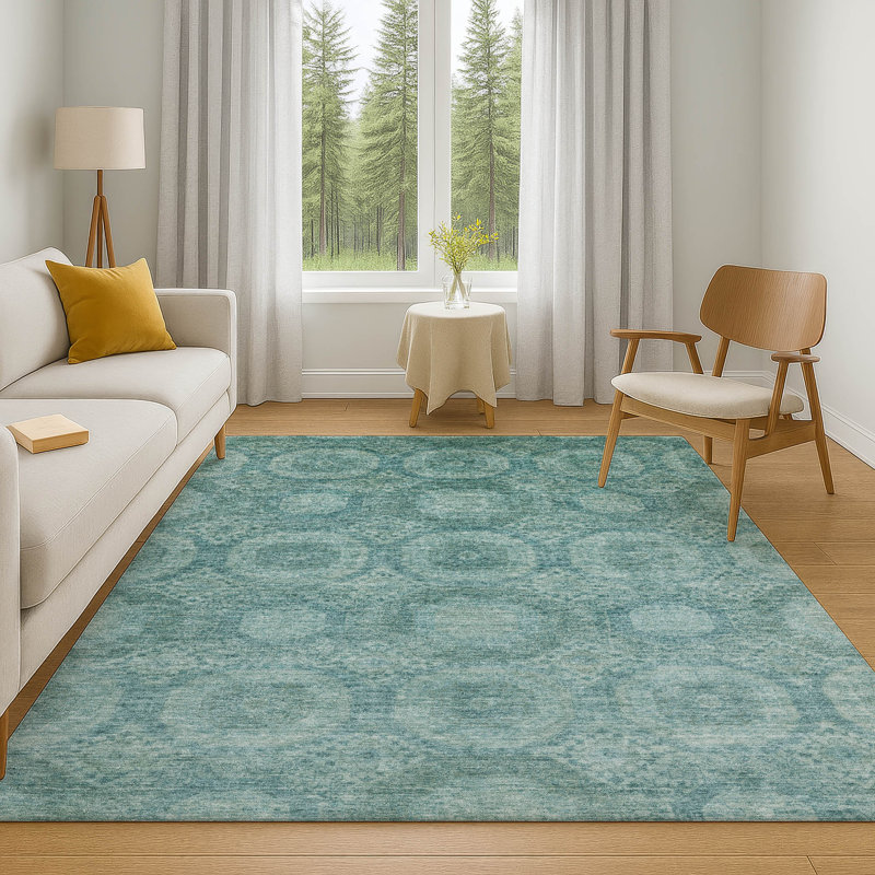 Premium Machine Washable Alaina AMF1925 Panels Rug, Rectangle 3' x 5'