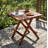 Folding Teak Small Table, Oiled Finish