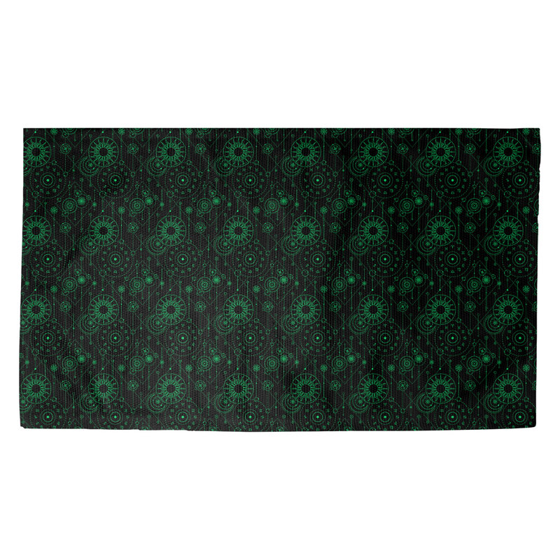 Tapis de porte d’intérieur anti-dérapant astrologie Avicia, Rectangle 2 pi 1 1/2 po x 3 pi 6 po