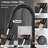 Single Handle High Arc Matte Black Pull Out Kitchen Sink Faucet With 4 Spraying Modes,Single Level Stainless Steel With Pull Down Sprayer-128500620