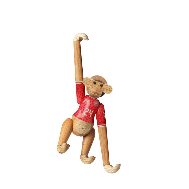 Monkey X DBU Man Monkey 2024 Teak/Limba, 3.7" H x 3.9" W x 1.6" D