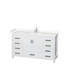 Sheffield 60" Freestanding Single Bathroom Vanity with Cultured Marble Top with 58" Mirror-59388321-59388326-134229459