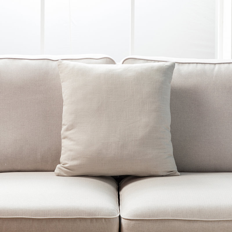 SEATTLE SOLID Throw Pillow, Beige, No Fill