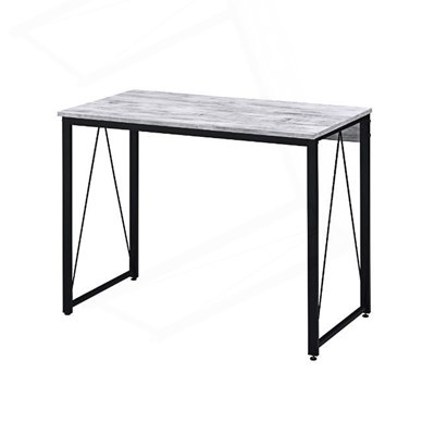 Rectangular Writing Desk With Metal Base