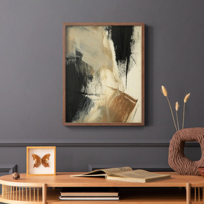 «Baked Paintstrokes V», reproduction encadrée en bois massif