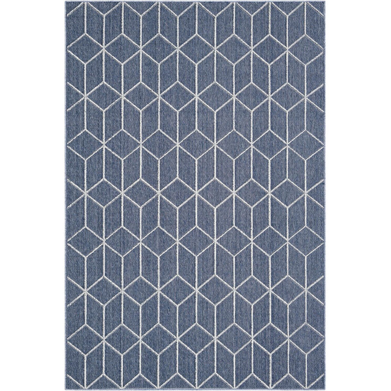 Contemporary Ohanlon Area Rug Navy Blue Color, Rectangle 6'1" x 9'