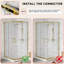 Cabine de douche carrée encadrée avec verre trempé transparent 1/4 po l 36 po x P 36 po x H 71 po Enclo