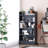 5-Shelf Multi-Functional Modern Wood Bookcase,-1767219422
