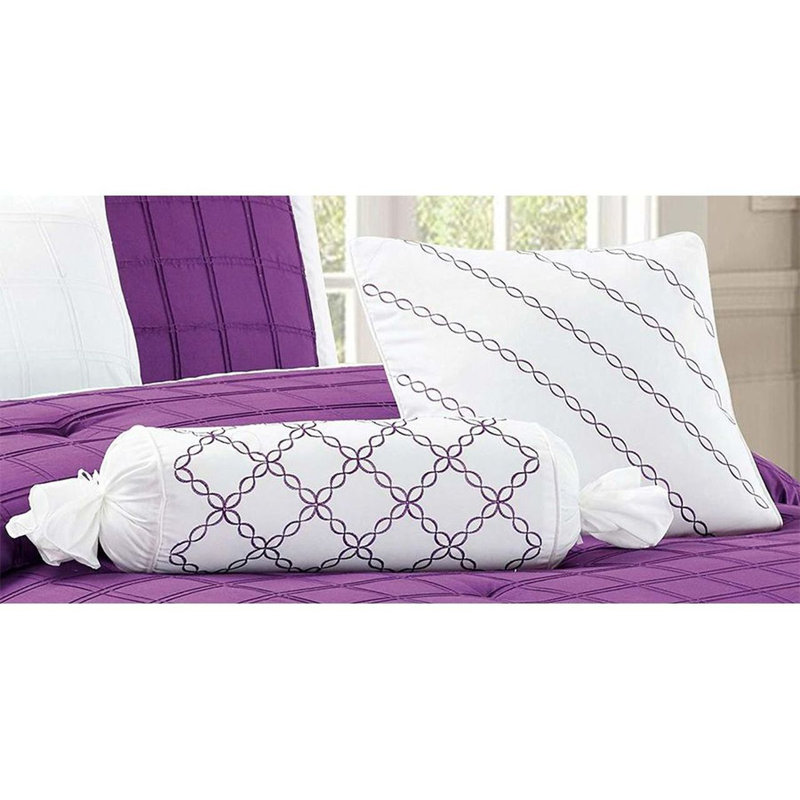 Dana Traditional Comforter, Cal KingFull Comforter + 8 Additional Pieces, Purple