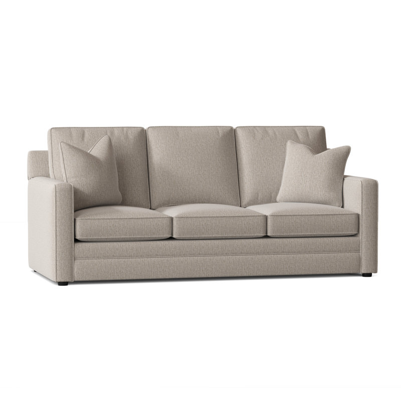 Aukai Upholstered 80'' Sofa, Drusky Linen Sustain® Basketweave