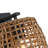 Weavelight 1-Light Wall Sconce in Natural Black with Maple All-Weather Wicker
