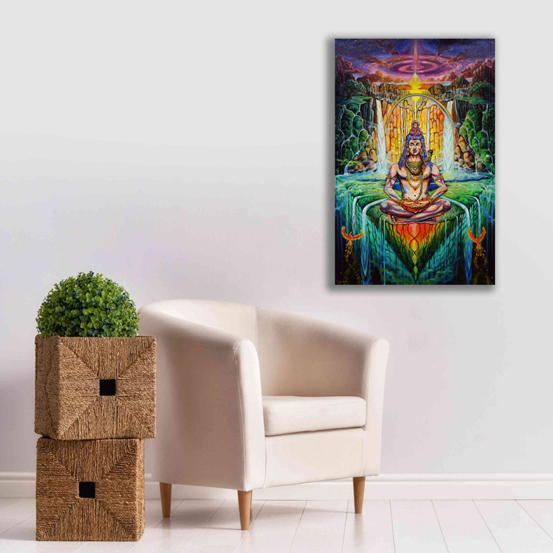 «Shiva Phoenix» par Jan Kasparec, art mural sur toile, H 40 po x l 26 po x P 1,5 po