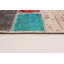 Tapis décoratif en laine noué à la main de conception unique 5 pi 5 po x 7 pi 7 po Berendje en laine rose/gris/bleu sarcelle