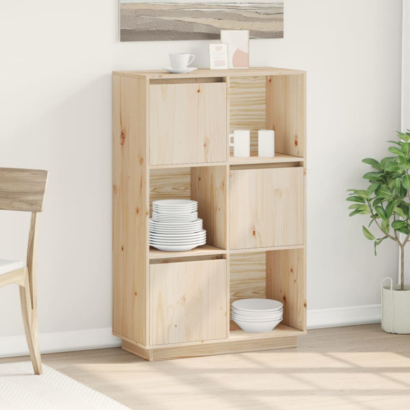 Preece 74cm Solid Wood Sideboard, Light Brown