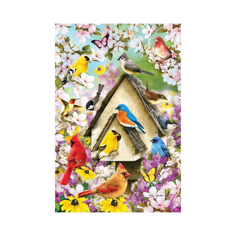 Spring Birds And Dogwood - Wrapped Canvas Print, 101.6 cm H x 66.04 cm W x 1.91 cm D