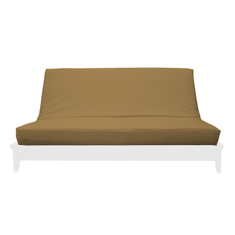 Premium Fabric Futon Cover, Twin, Khaki Cotton Blend