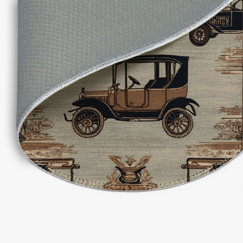 Tapis intérieur et extérieur gris Transport, Rond 5 pi