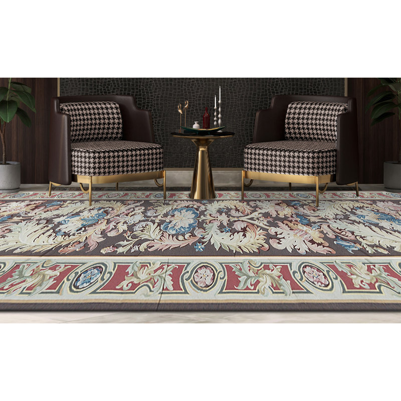 Hand-Knotted High-Quality Brown and Beige Runner