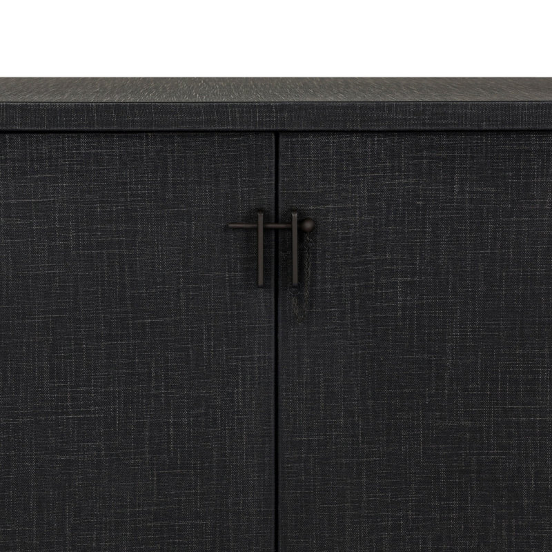 Berlin Media Console-Worn Black Veneer, Black