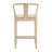 Renault 37" Tall Oak Wood Counter Stool, Light Bleached Natural