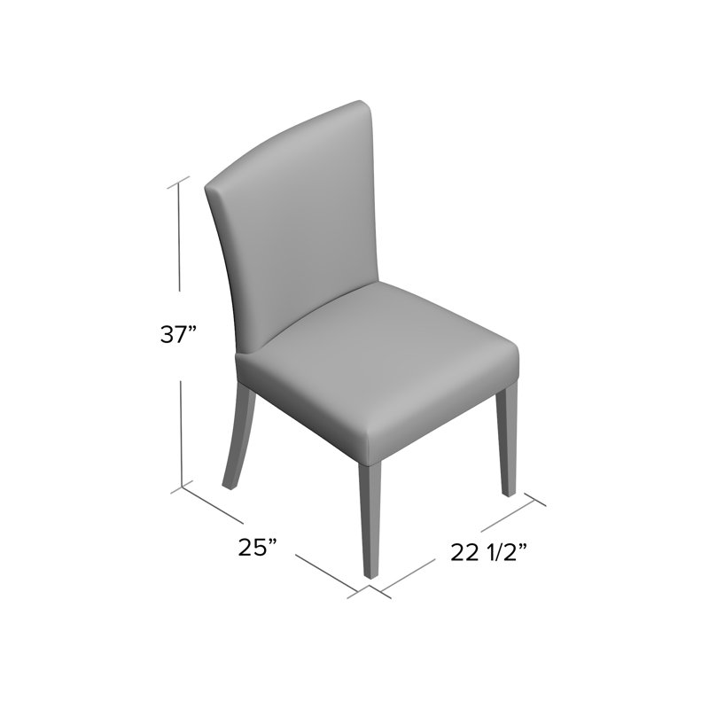 Chaise d'appoint rembourrée Jazla, Performance neige ivoire, Noyer foncé