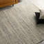Tapis blanc / noir en jute / sisal fabriqué à la main Owen-827890435