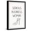 « Serious business woman », art textuel sur papier encadrée-1360077165